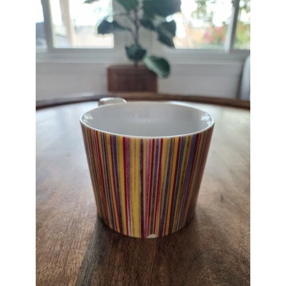 2008 Starbucks Vertical Rainbow Stripe Coffee Cup Tea Mug | 13oz - Picture 2 of 7